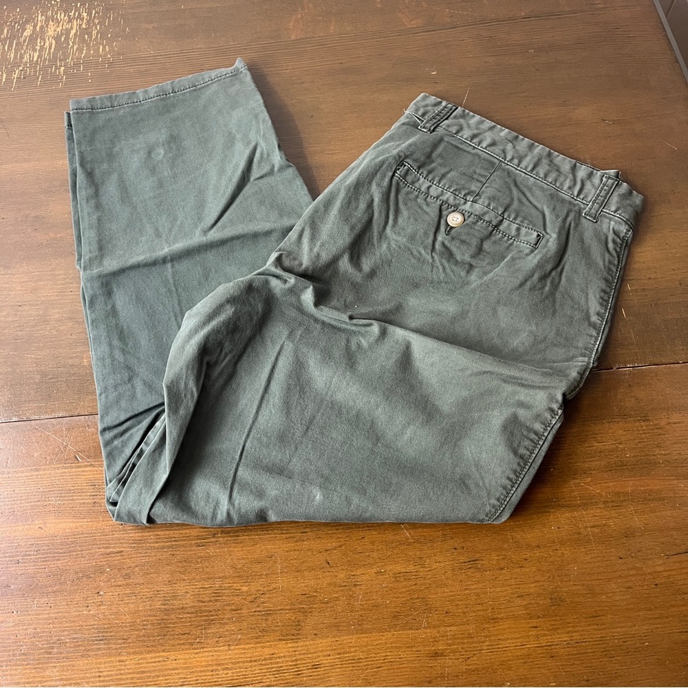 GAP Green Chinos Cotton Blend Relaxed Fit